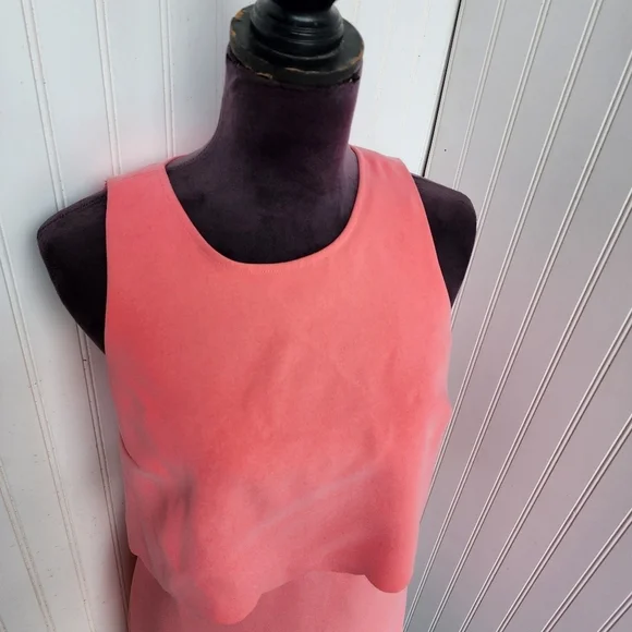 LOFT Pink Sleeveless Tiered Mini Dress for Cocktail - Picture 6 of 15